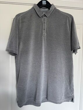 Tommy Bahama Men's Light Gray Short-Sleeve Polo